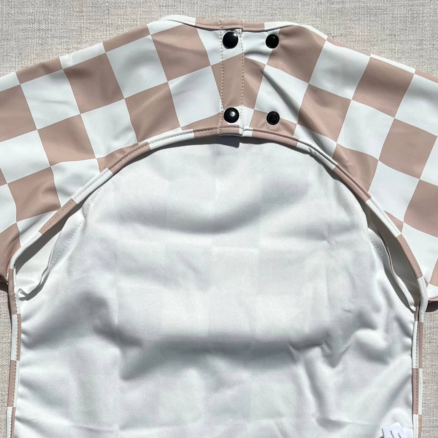 The Grayson Long Sleeve Bib - Checkered: Cloud Gray