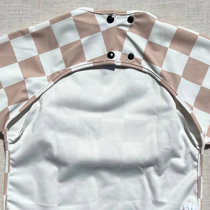 The Grayson Long Sleeve Bib - Checkered: Cloud Gray