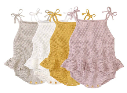 Knitted Romper White