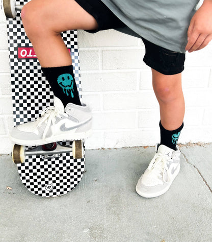 Aqua Smiley Infant & Kids Socks
