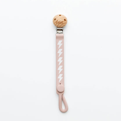 Blackout Lightning Bolt Pacifier Clip