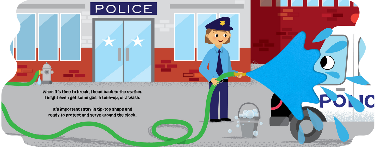 On Patrol with Police Car Children's Board Book