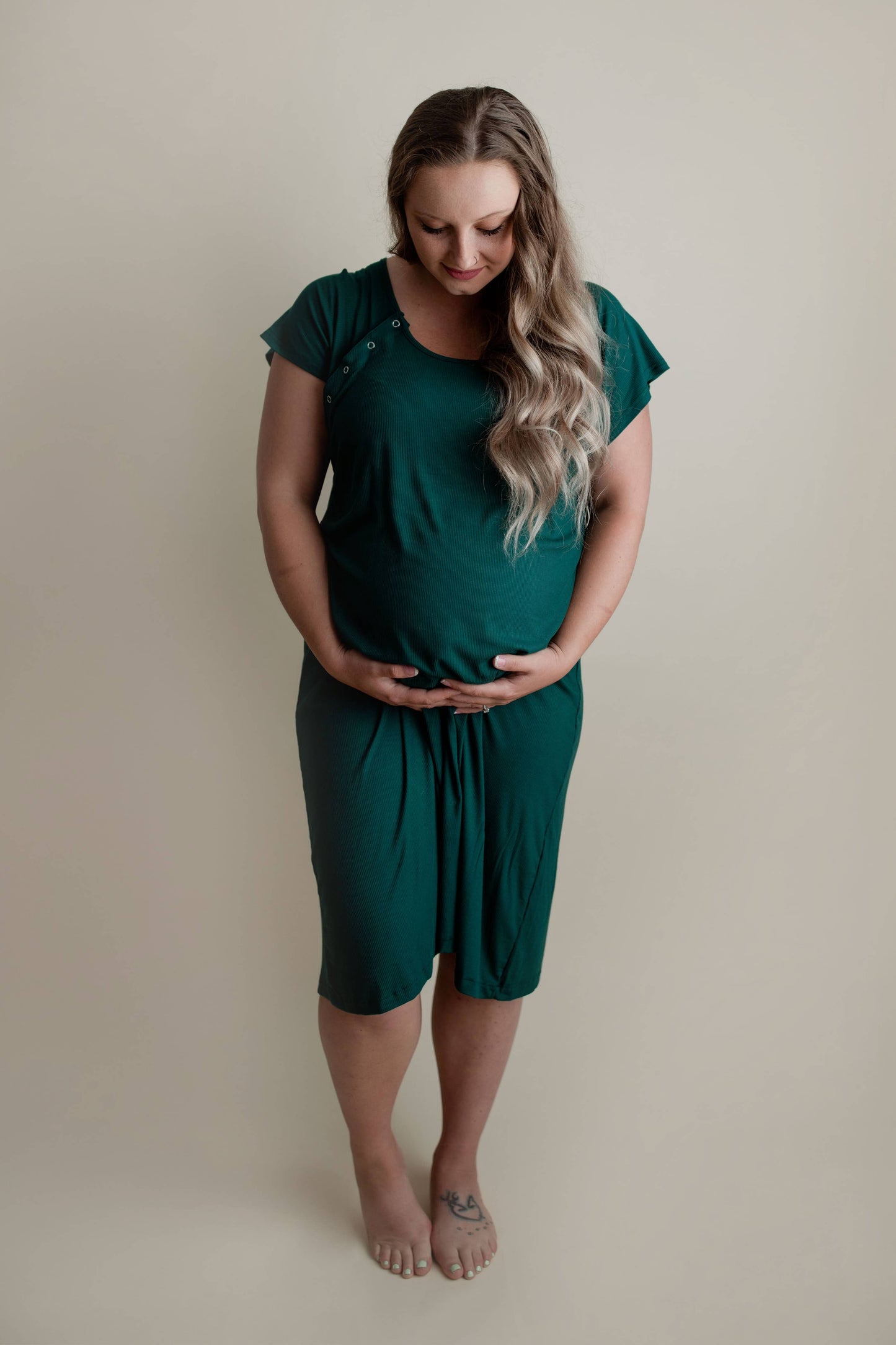 Forest Maternity Mommy Labor and Delivery Nursing Gown
