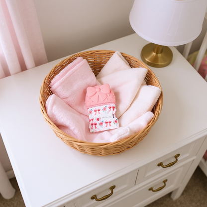 Itzy Mitt Silicone Teething Mitts: Bow