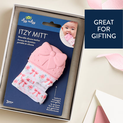 Itzy Mitt Silicone Teething Mitts: Bow