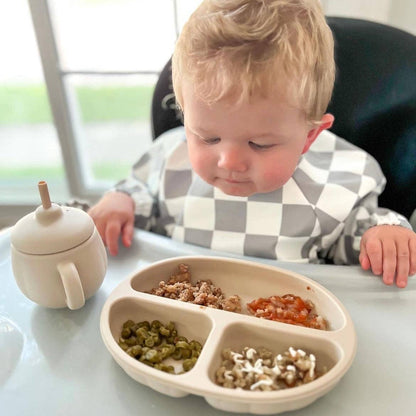 The Grayson Long Sleeve Bib - Checkered: Cloud Gray