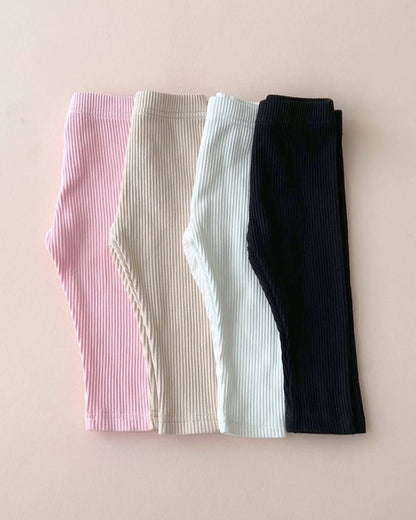 Black Ribbed Leggings