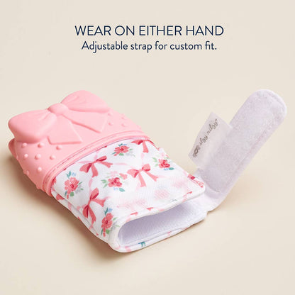Itzy Mitt Silicone Teething Mitts: Bow