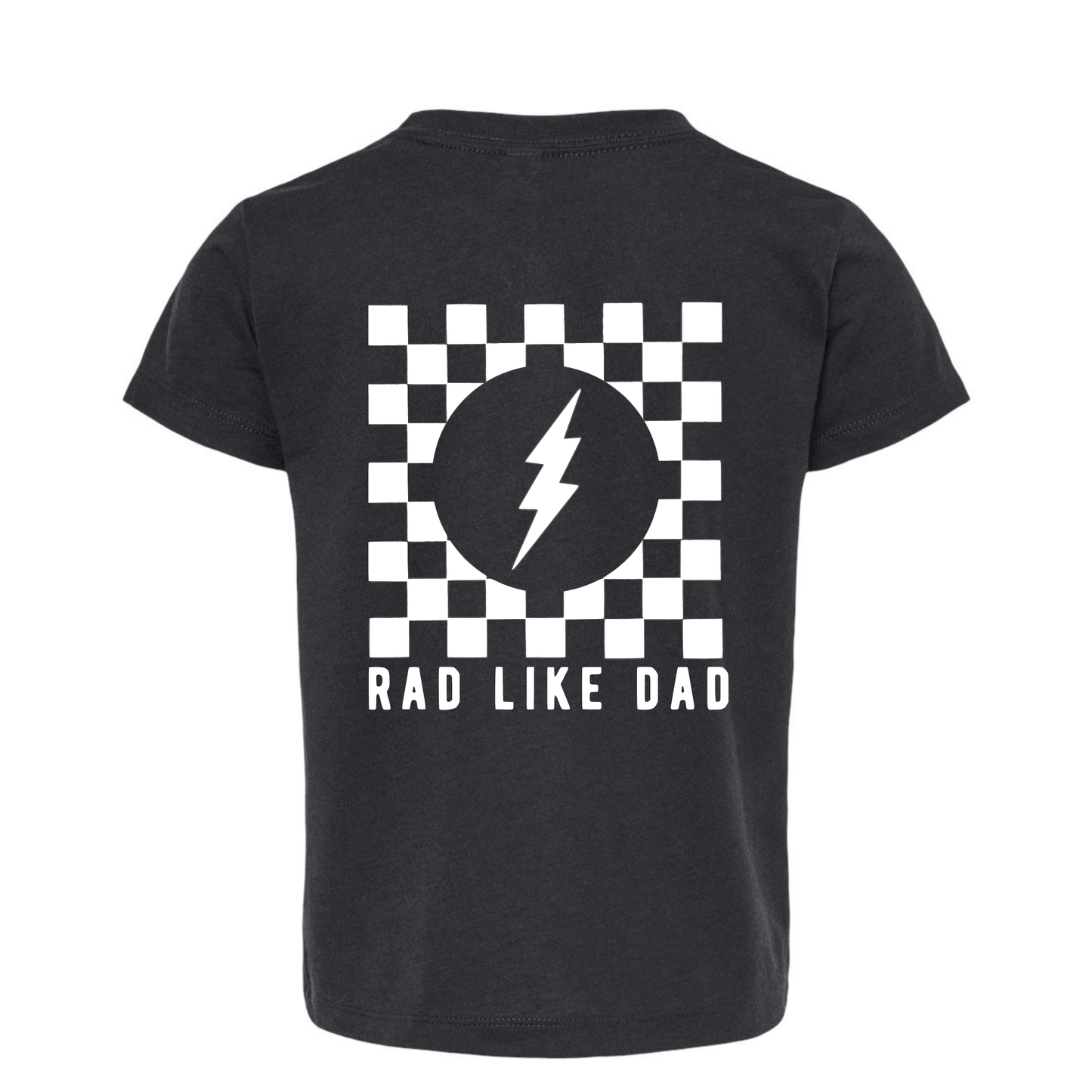 Black Rad Like Dad Checkered Matching T-shirt