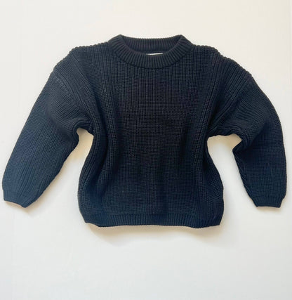 Black Chunky Knit Sweater