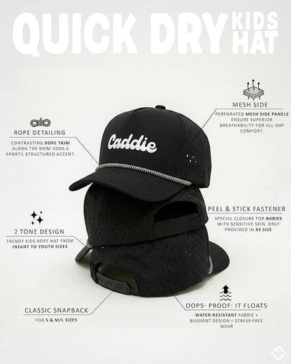 Caddie Kid's Water Resistant Golf Snapback Hat