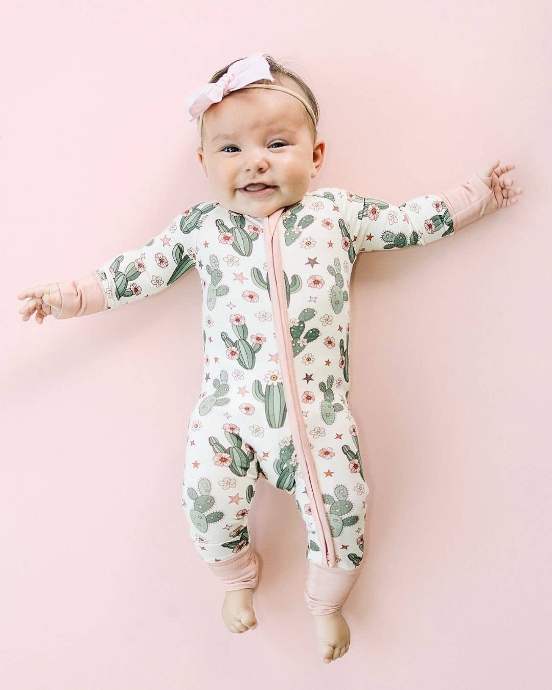 Cactus Flower Bamboo Romper