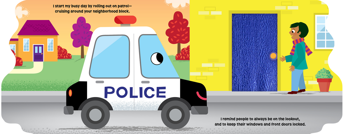On Patrol with Police Car Children's Board Book