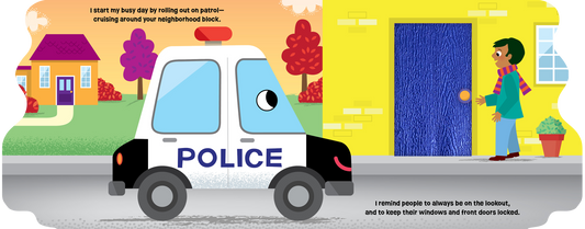 On Patrol with Police Car Children's Board Book