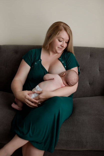 Forest Maternity Mommy Labor and Delivery Nursing Gown