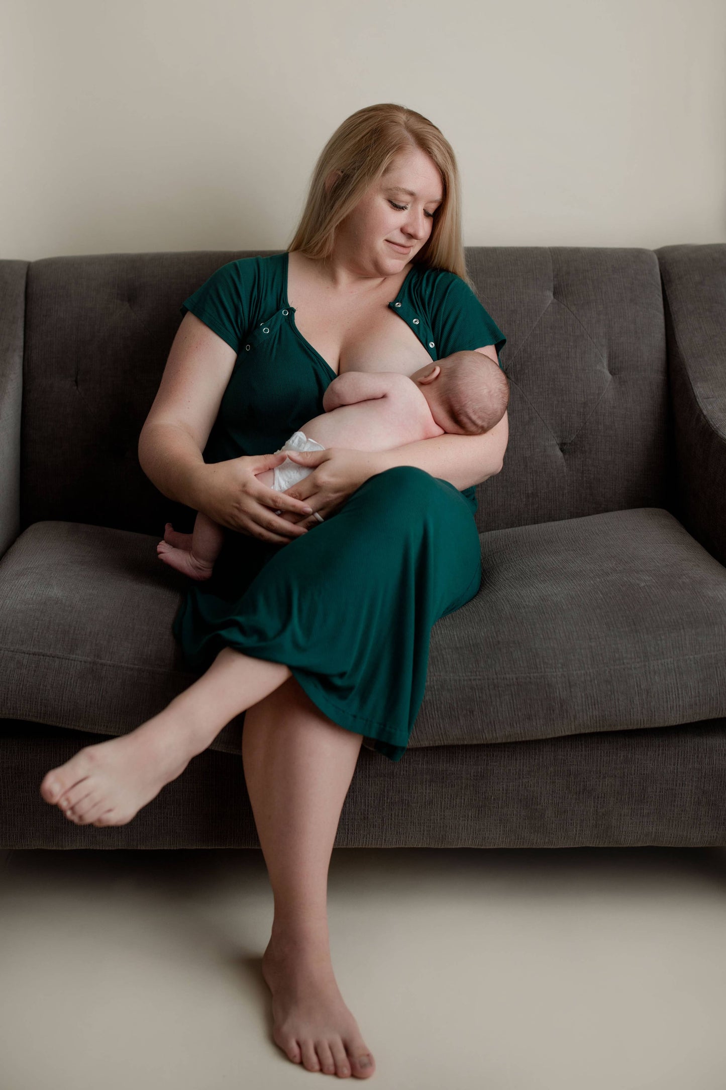 Forest Maternity Mommy Labor and Delivery Nursing Gown