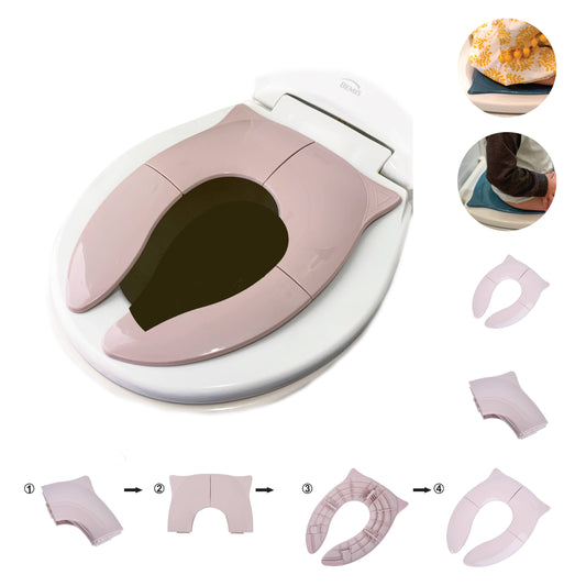 Folding Toddler Travel Potty Seat with Bag - Blush Pink