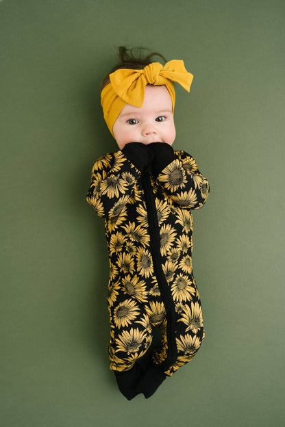Midnight Sunflower Bamboo Romper