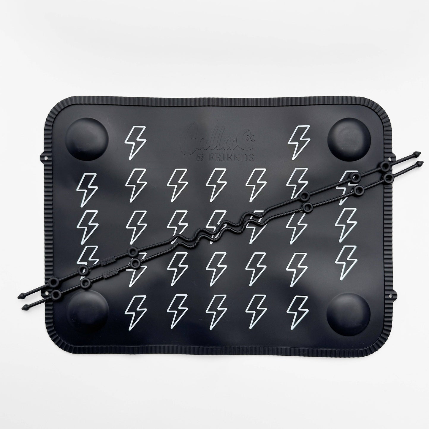 The Tidy Traveler - Printed Placemat Set: Black Bolt