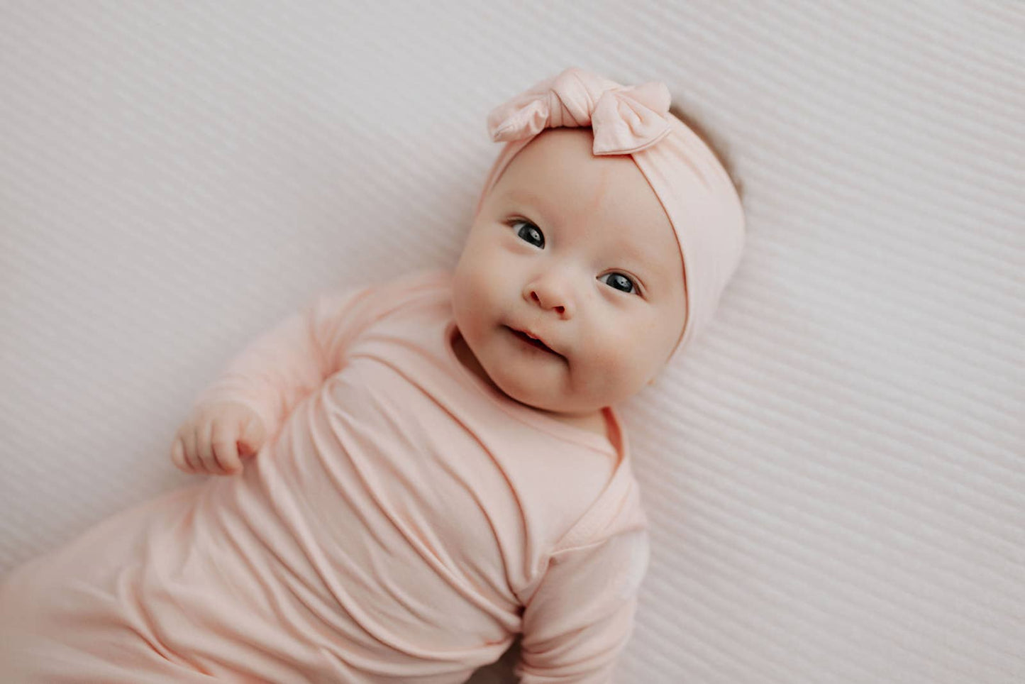 Heavenly Pink Knotted Gown: Gown & Bow