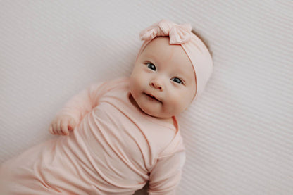 Heavenly Pink Knotted Gown: Gown & Bow