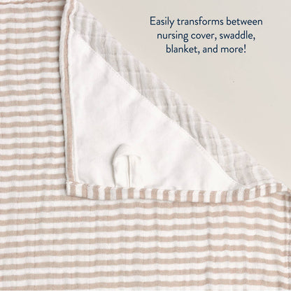 Breastfeeding Boss Nursing Cover: Chai Stripes