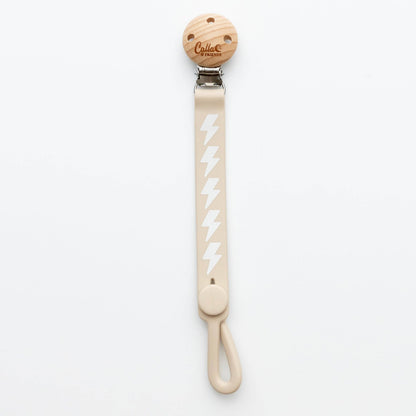 Blackout Lightning Bolt Pacifier Clip