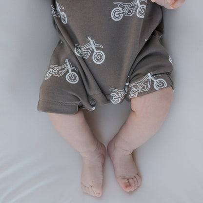 Neutral Dirt Bike French Terry Romper
