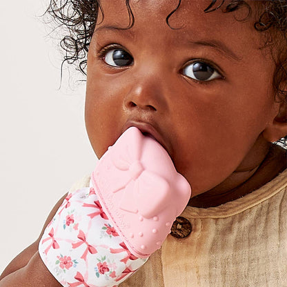 Itzy Mitt Silicone Teething Mitts: Bow
