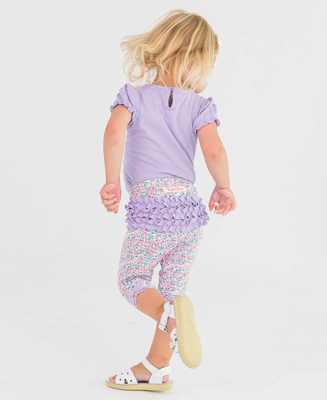 Baby Girls Lavender Knit Puff Short Sleeve Bodysuit