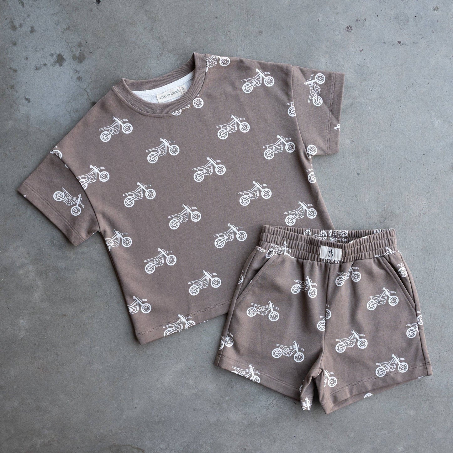 Neutral Dirt Bike French Terry Shorts Set