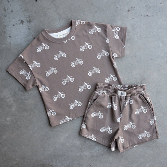 Neutral Dirt Bike French Terry Shorts Set