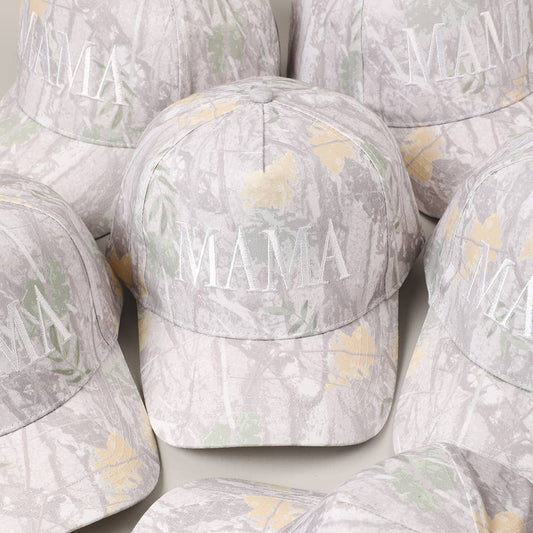 MAMA Embroidered Light Camo Trucker Hat