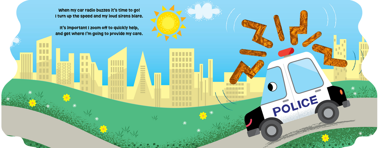 On Patrol with Police Car Children's Board Book