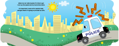On Patrol with Police Car Children's Board Book