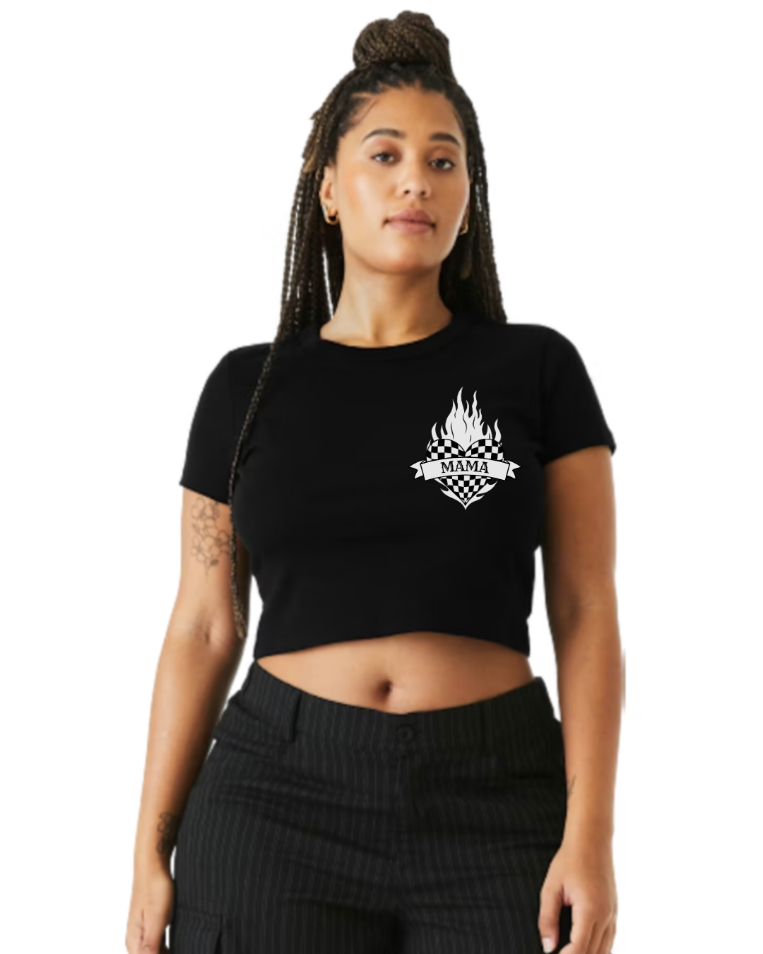 Mama Flame Heart Matching T-shirt - Women's