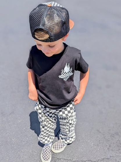 Mama's Boy Flame Heart Graphic T-Shirt