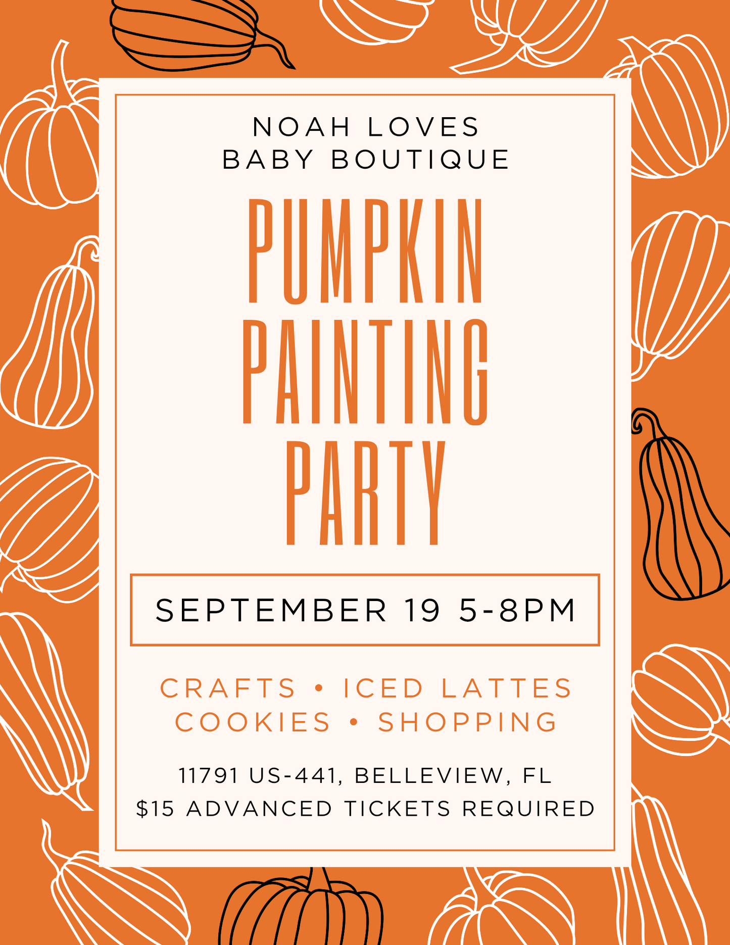 Pumpkin Painting Party Ticket