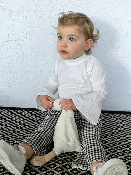 Plaid Girl's Flare Bottoms