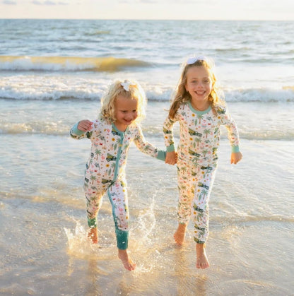 Coastal Christmas Bamboo Romper - Baby Pajama