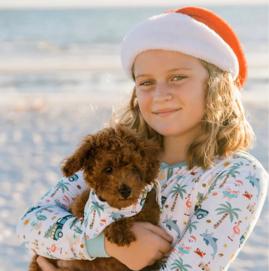 Coastal Christmas Bamboo Pet Bandana