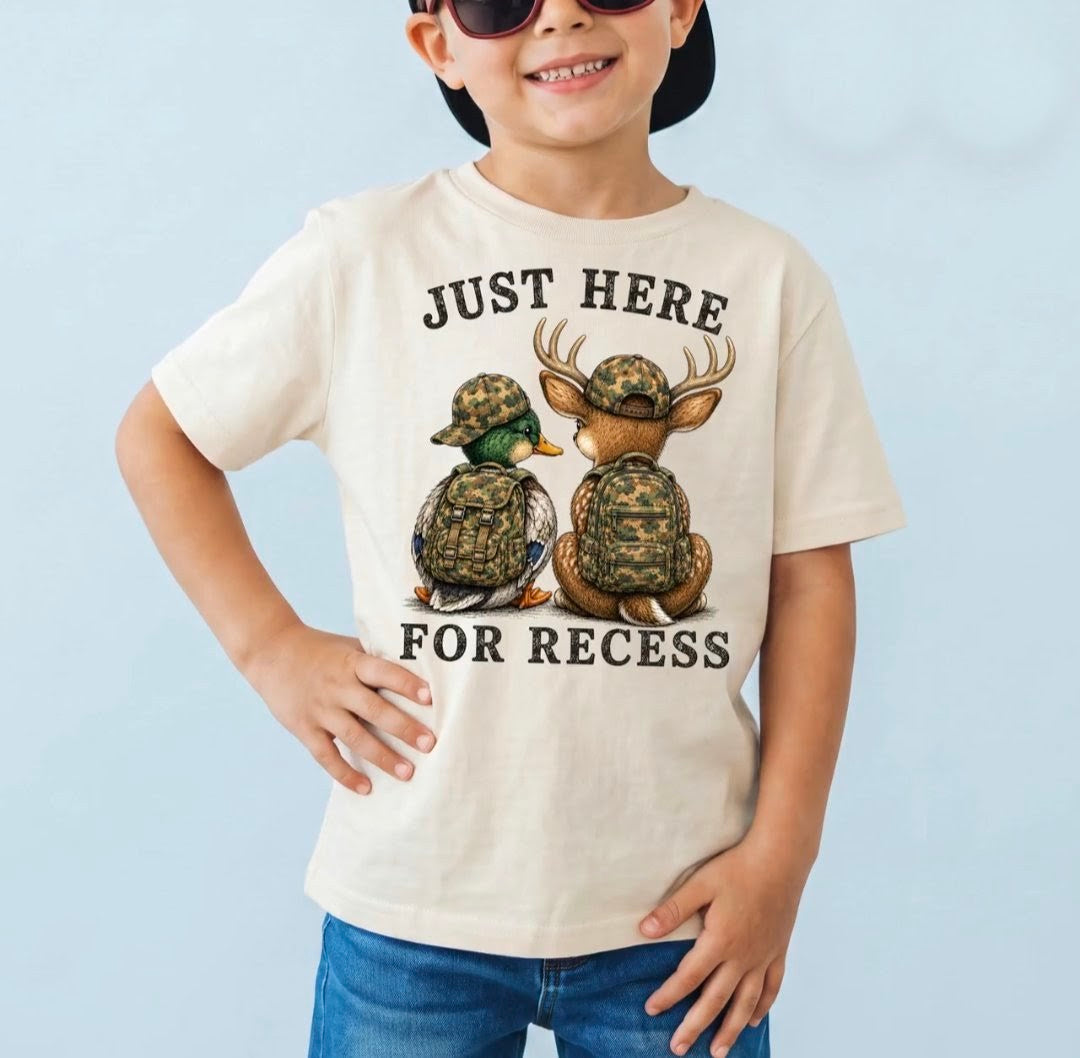 Just Here For Recess Kids T-shirt