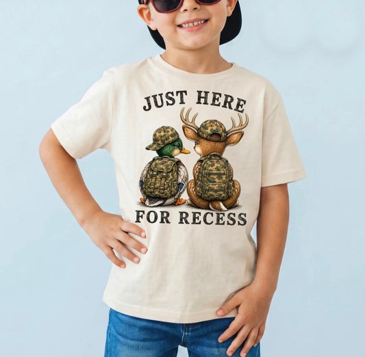 Just Here For Recess Kids T-shirt