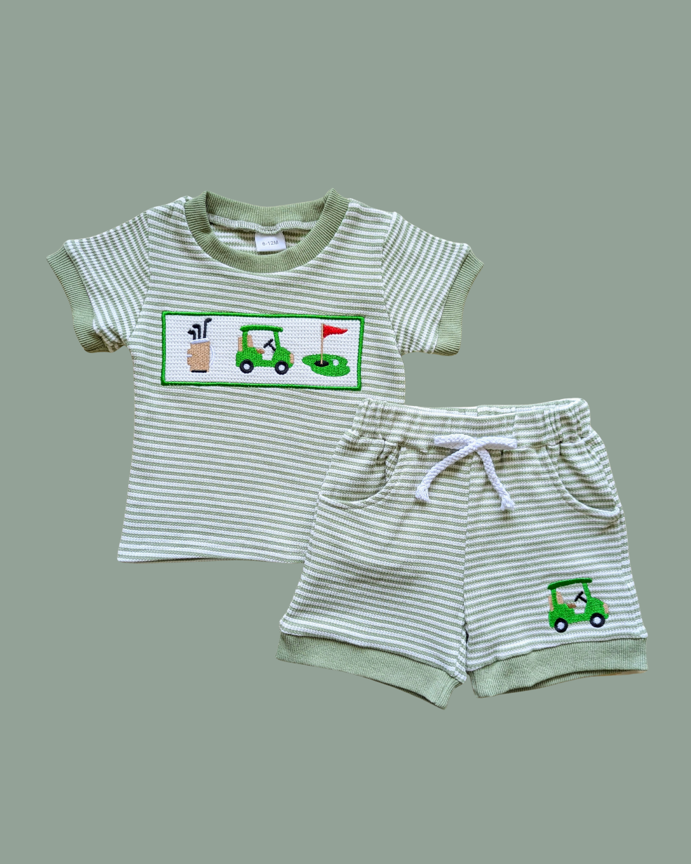 Striped Golf Shorts Set - Baby & Toddler