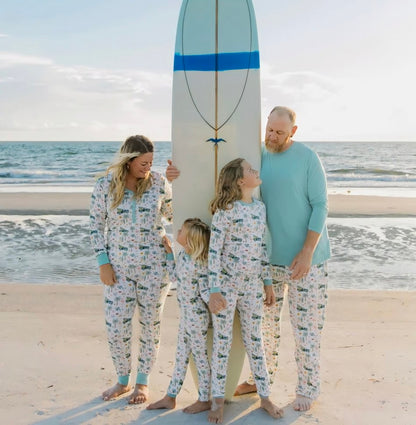 Coastal Christmas Adult Bamboo Pajama Relaxed Lounge Pants