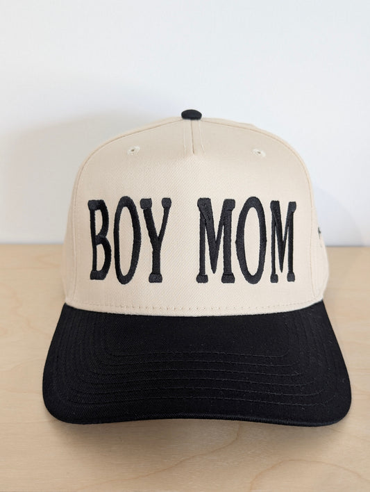 Boy Mom Embroidered Hat