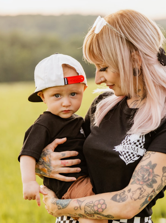 Mama Flame Heart Matching T-shirt - Women's