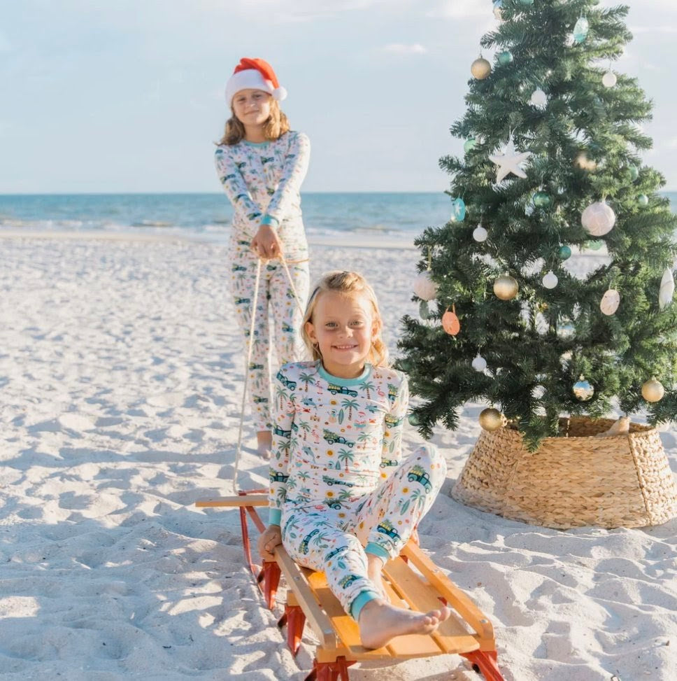 Coastal Christmas Bamboo Two Piece Kid's Pajama Set