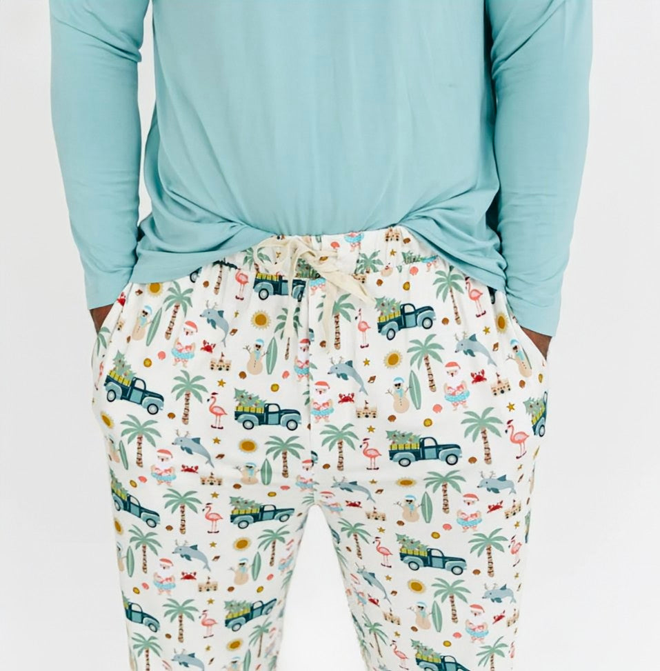 Coastal Christmas Adult Bamboo Pajama Relaxed Lounge Pants