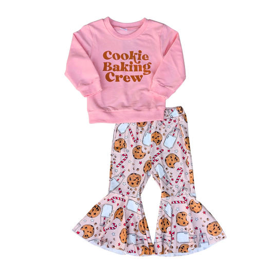 Cookie Baking Crew Two Piece Flare Bottom Set - Girls